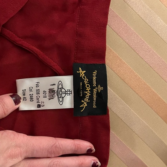 Draped Red Vivienne Westwood Skirt - Picture 9 of 12